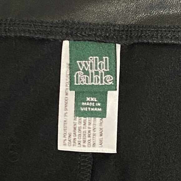Wild Fable Faux Vegan Leather Leggings Black Pleather Skinny Pants NWOT XXL - Picture 12 of 13